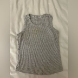 Brandy Melville Light Grey Crop Top